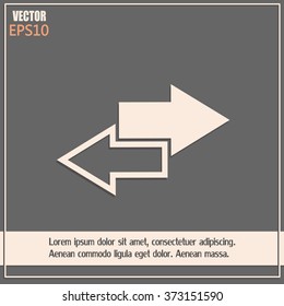 The left and right arrows icon. Arrows symbol. Vector illustration