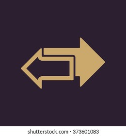 The left and right arrows icon. Arrows symbol. Flat Vector illustration