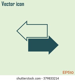 The left and right arrows icon. Arrows symbol. Vector 