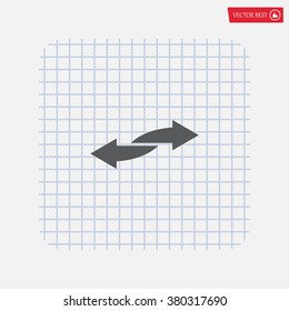 The left and right arrows icon. Arrows symbol.