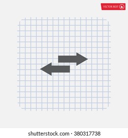 The left and right arrows icon. Arrows symbol.