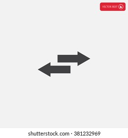 The left and right arrows icon. Arrows symbol.