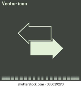 The left and right arrows icon. Arrows symbol. Vector 