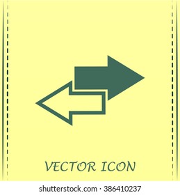 The left and right arrows icon. Arrows symbol. Vector illustrati