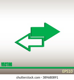 The left and right arrows icon. Arrows symbol. Vector illustrati
