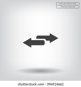 The left and right arrows icon. Arrows symbol.
