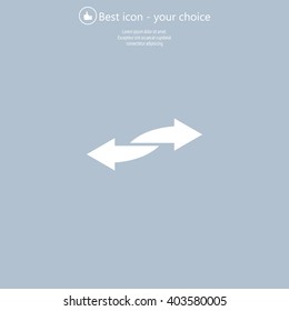 The left and right arrows icon. Arrows symbol.