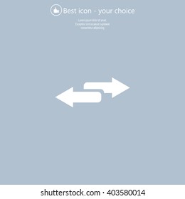 The left and right arrows icon. Arrows symbol.
