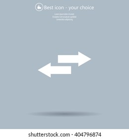 The left and right arrows icon. Arrows symbol.