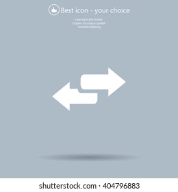 The left and right arrows icon. Arrows symbol.