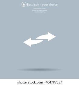 The left and right arrows icon. Arrows symbol.