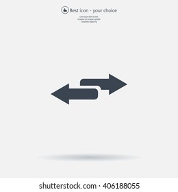 The left and right arrows icon. Arrows symbol.
