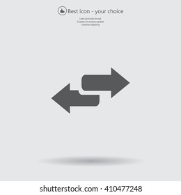 The left and right arrows icon. Arrows symbol.