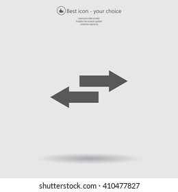 The left and right arrows icon. Arrows symbol.