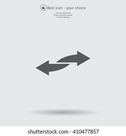 The left and right arrows icon. Arrows symbol.