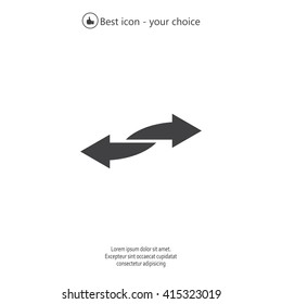 The left and right arrows icon. Arrows symbol.