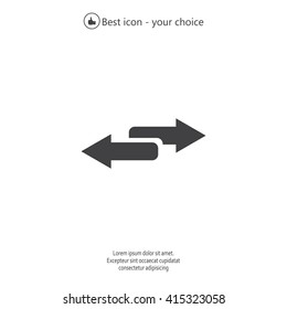 The left and right arrows icon. Arrows symbol.