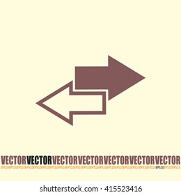 The left and right arrows icon. Arrows symbol. Vector illustrati