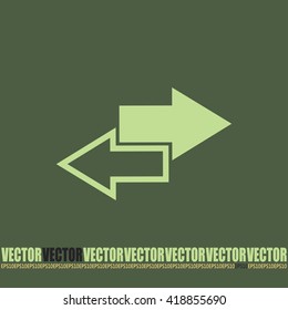 The left and right arrows icon. Arrows symbol. Vector illustration