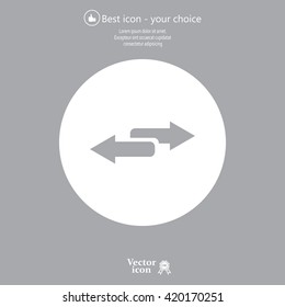 The left and right arrows icon. Arrows symbol.