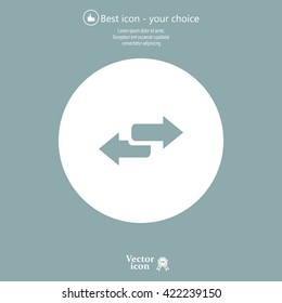 The left and right arrows icon. Arrows symbol.