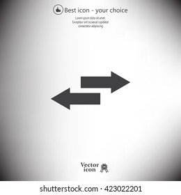 The left and right arrows icon. Arrows symbol.