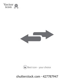 The left and right arrows icon. Arrows symbol.