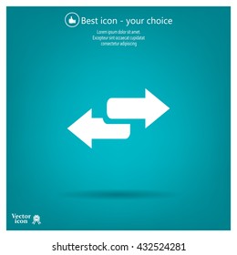 The left and right arrows icon. Arrows symbol.