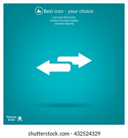 The left and right arrows icon. Arrows symbol.