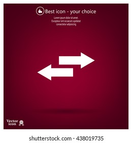 The left and right arrows icon. Arrows symbol.