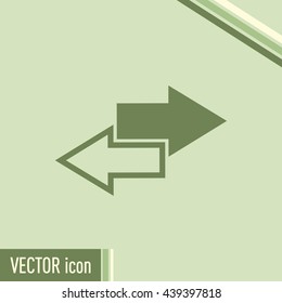 The left and right arrows icon. Arrows symbol. Vector illustration