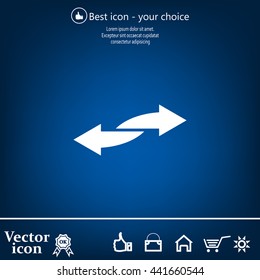The left and right arrows icon. Arrows symbol.