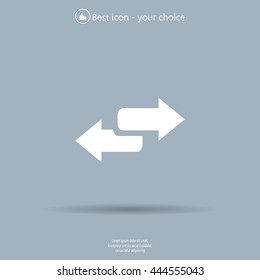 The left and right arrows icon. Arrows symbol.