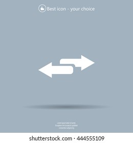 The left and right arrows icon. Arrows symbol.