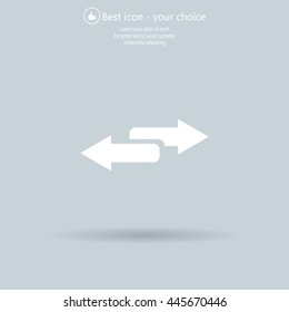 The left and right arrows icon. Arrows symbol.