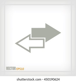 The left and right arrows icon. Arrows symbol. Vector illustration