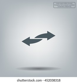 The left and right arrows icon. Arrows symbol.