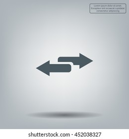 The left and right arrows icon. Arrows symbol.