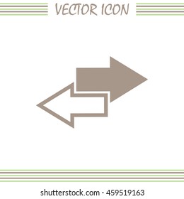 The left and right arrows icon. Arrows symbol. Vector illustrati