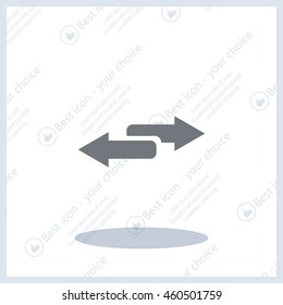 The left and right arrows icon. Arrows symbol.