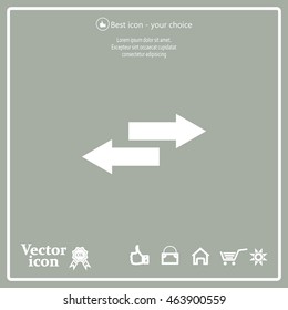 The left and right arrows icon. Arrows symbol.