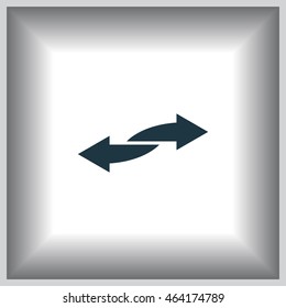 The left and right arrows icon. Arrows symbol.