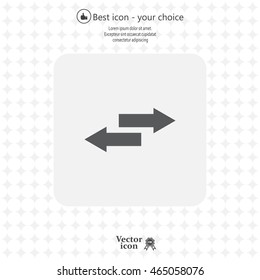The left and right arrows icon. Arrows symbol.