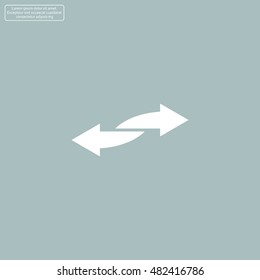The left and right arrows icon. Arrows symbol.