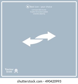 The left and right arrows icon. Arrows symbol.