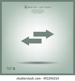 The left and right arrows icon. Arrows symbol.