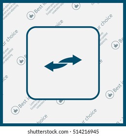 The left and right arrows icon. Arrows symbol.