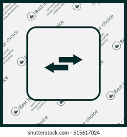 The left and right arrows icon. Arrows symbol.