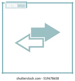 The left and right arrows icon. Arrows symbol. Vector illustrati