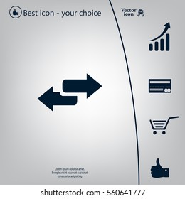 The left and right arrows icon. Arrows symbol.